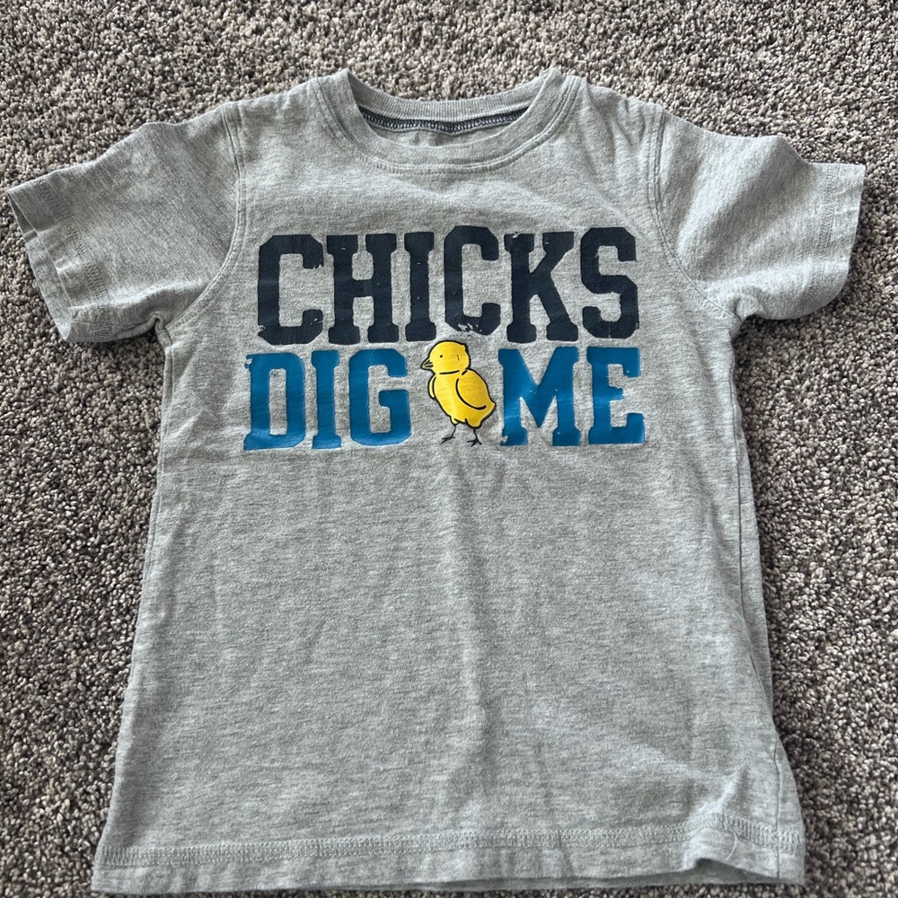 Carter’s Gray Kids T-Shirt with Blue and Yellow Print